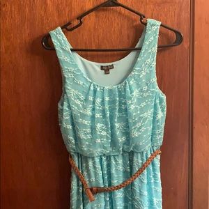 Teal sleeveless dress